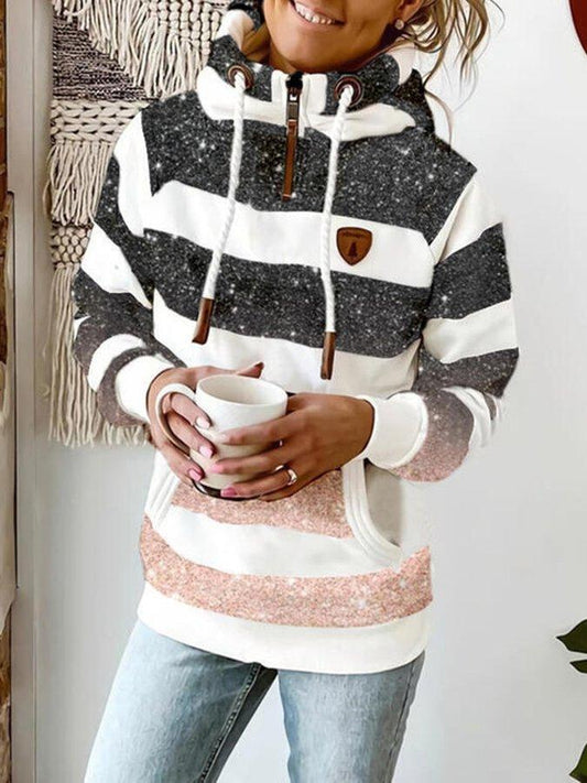 Rafaela® | Casual striped hooded sweatshirt