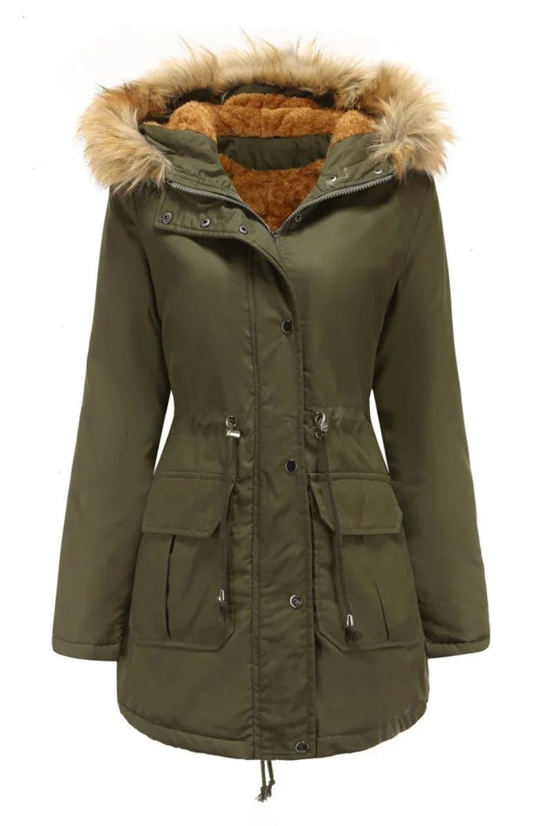 Zenaida® | Winter parka with faux fur hood for women