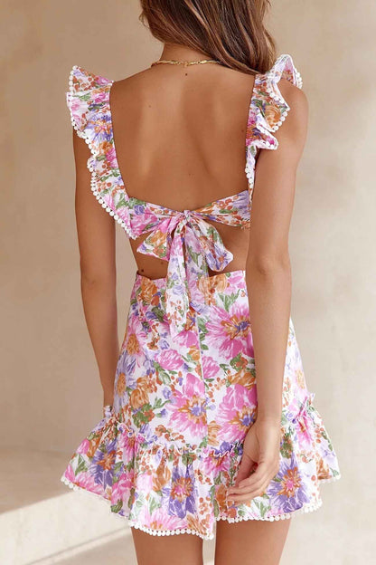 Wilda® | Floral dress with ruffles and ruffles at the back