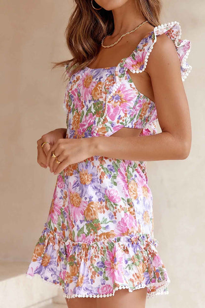 Wilda® | Floral dress with ruffles and ruffles at the back