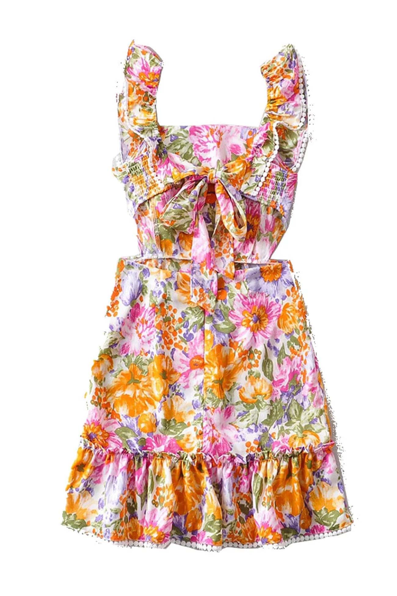 Wilda® | Floral dress with ruffles and ruffles at the back