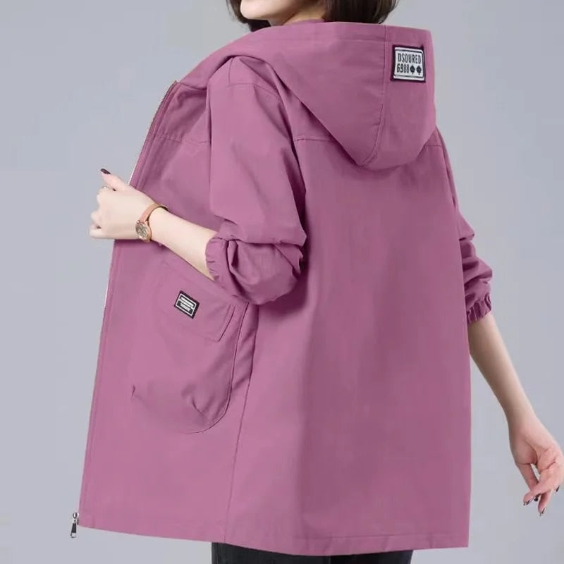 Amelie® | Long spring jacket with hood