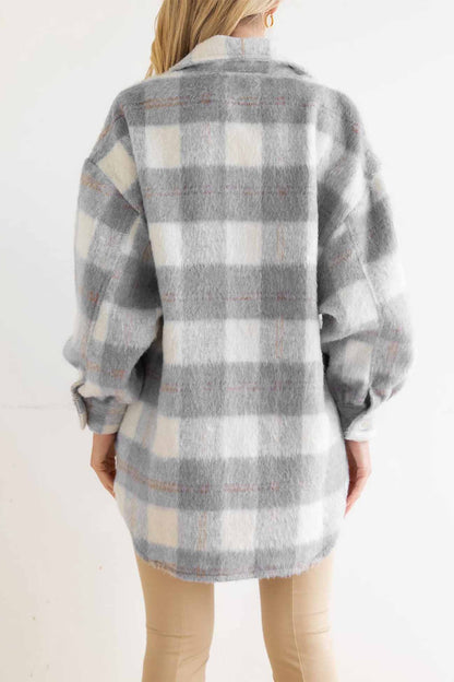 Tereza® | Checked mohair coat with buttons