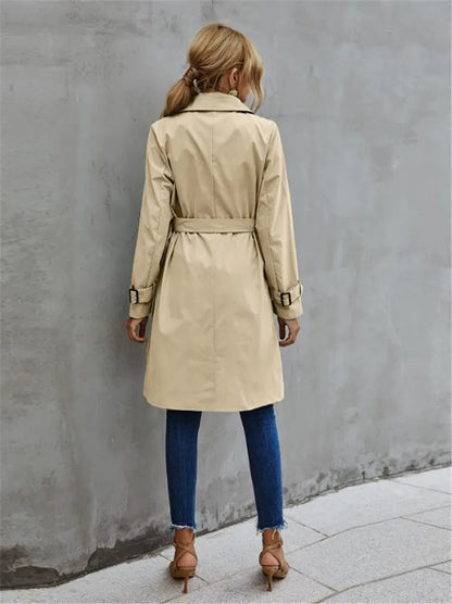 Victoria® | Casual double-breasted trench coat with belt