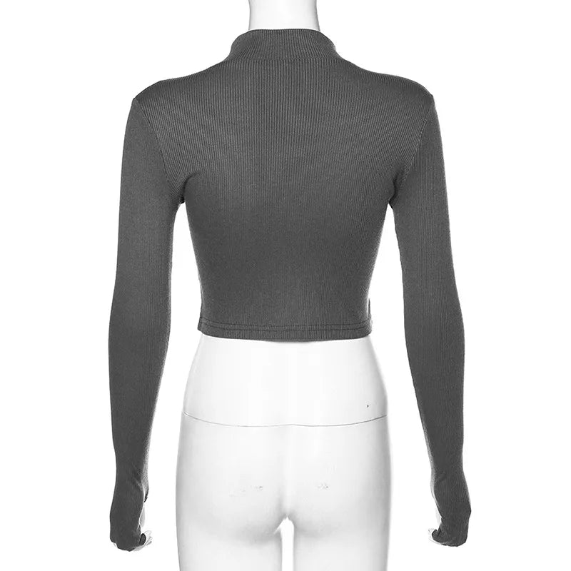 Nadia® | Turtleneck sweater with long sleeves and zip fastening