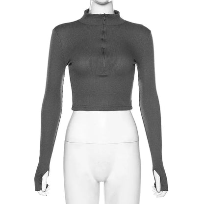 Nadia® | Turtleneck sweater with long sleeves and zip fastening