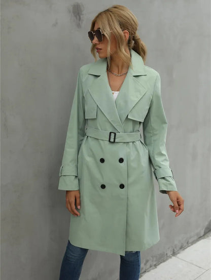 Victoria® | Casual double-breasted trench coat with belt