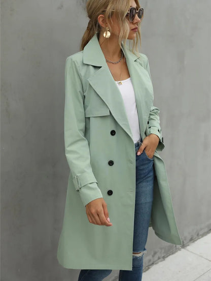 Victoria® | Casual double-breasted trench coat with belt