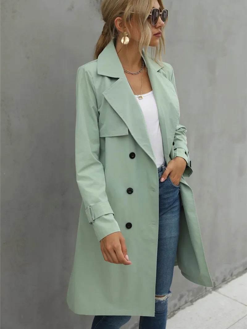 Nadia® | Elegant, comfortable trench coat with a lapel collar