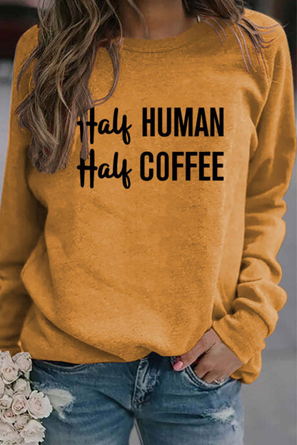 Verónica® | Half coffee, half human printed sweatshirt