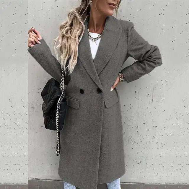 Yolanda® | Women's coat jacket with button row