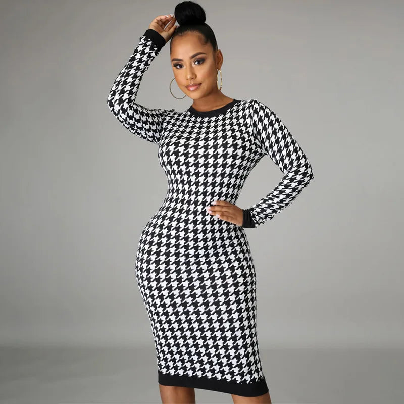 Octavia® | Houndstooth midi dress