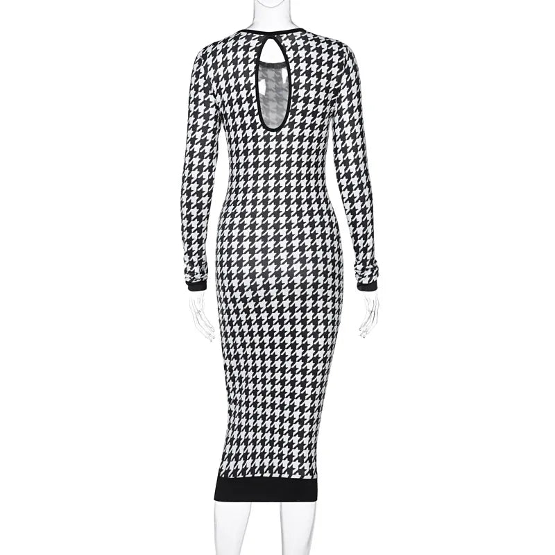 Octavia® | Houndstooth midi dress