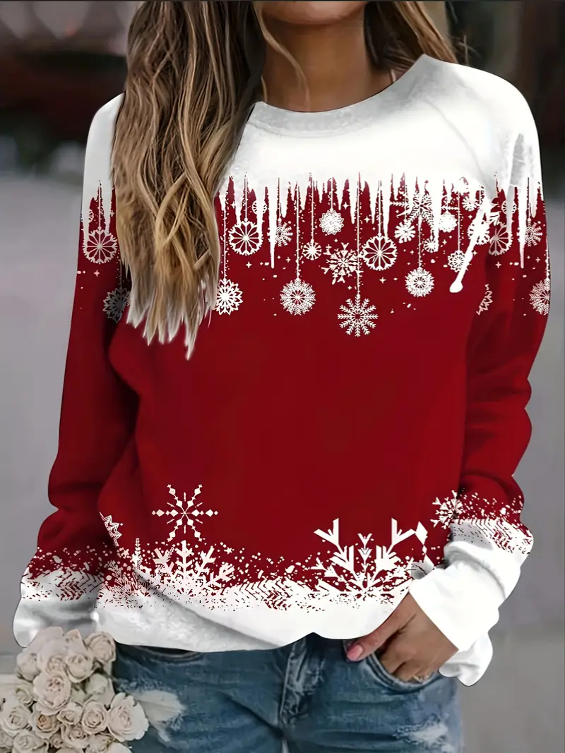 Amelia® | Snowflake winter Christmas sweater