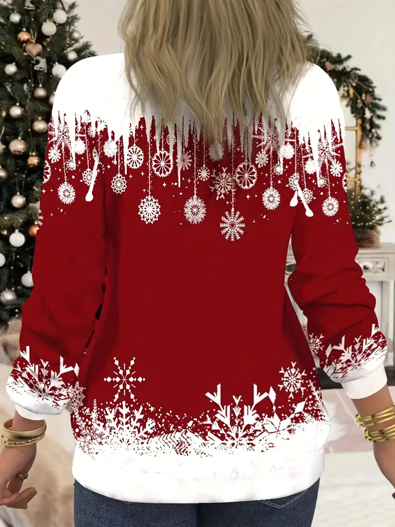 Amelia® | Snowflake winter Christmas sweater