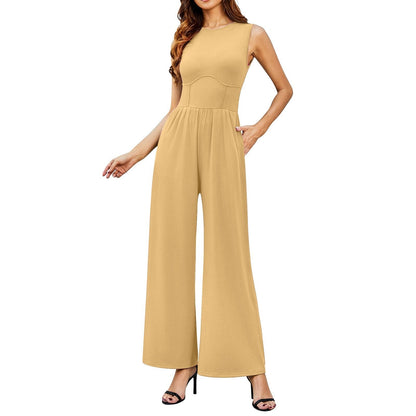 Soledad® | Elegant, sleeveless, wide jumpsuit for women