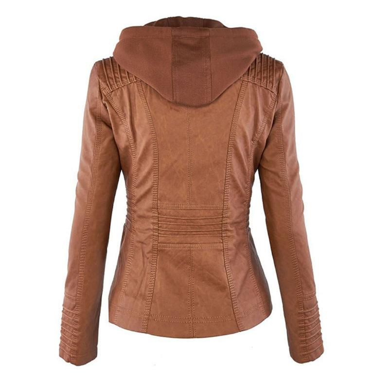 Tatiana® | Leather jacket with hood