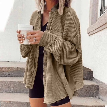 Zoe® | Elegant rib-knit cardigan