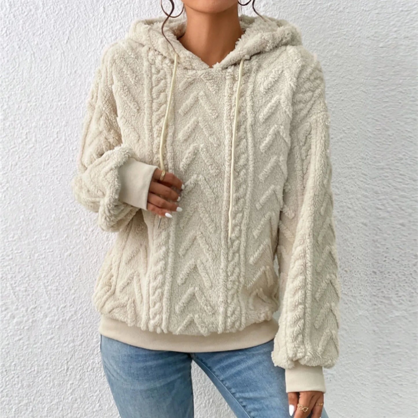 Perla® | Casual hoodie made of teddy fleece