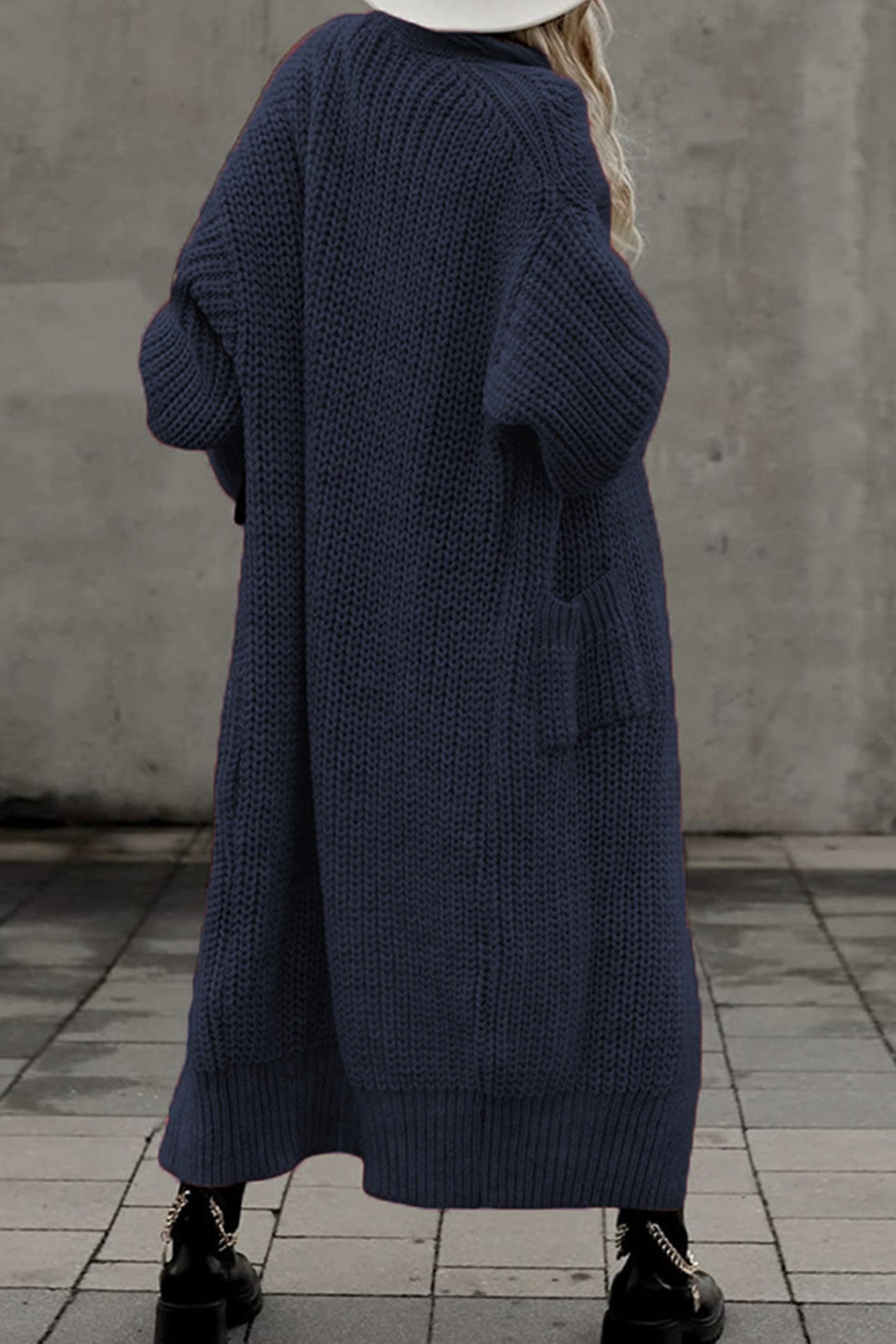 Teresa® | Long cardigan with lantern sleeves at the front and pockets