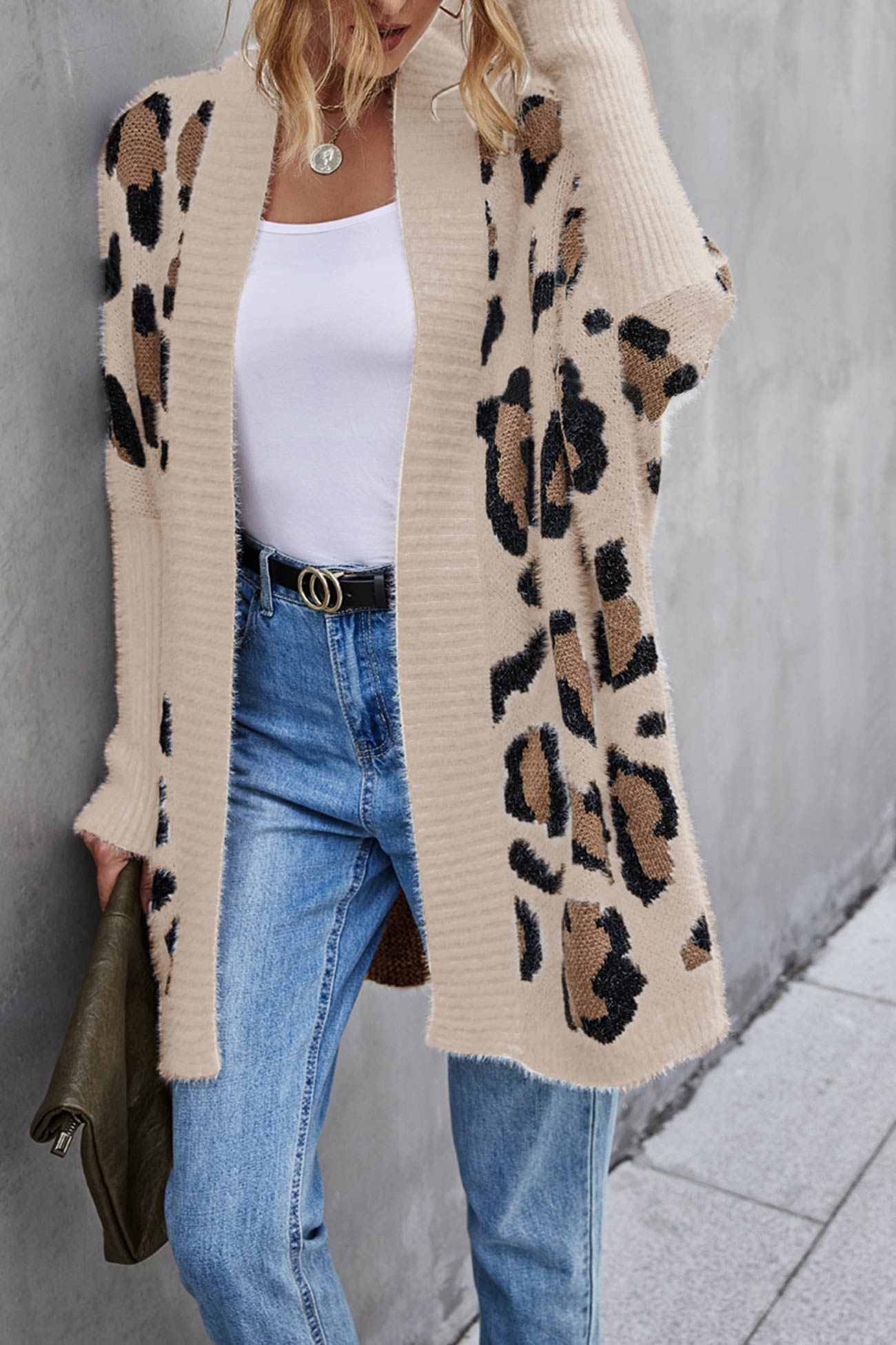 Ana® | Open front leopard print cardigan