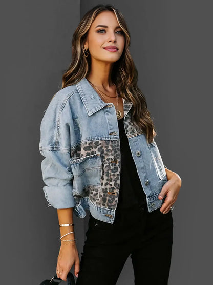 Tamara® | Leopard print denim jacket