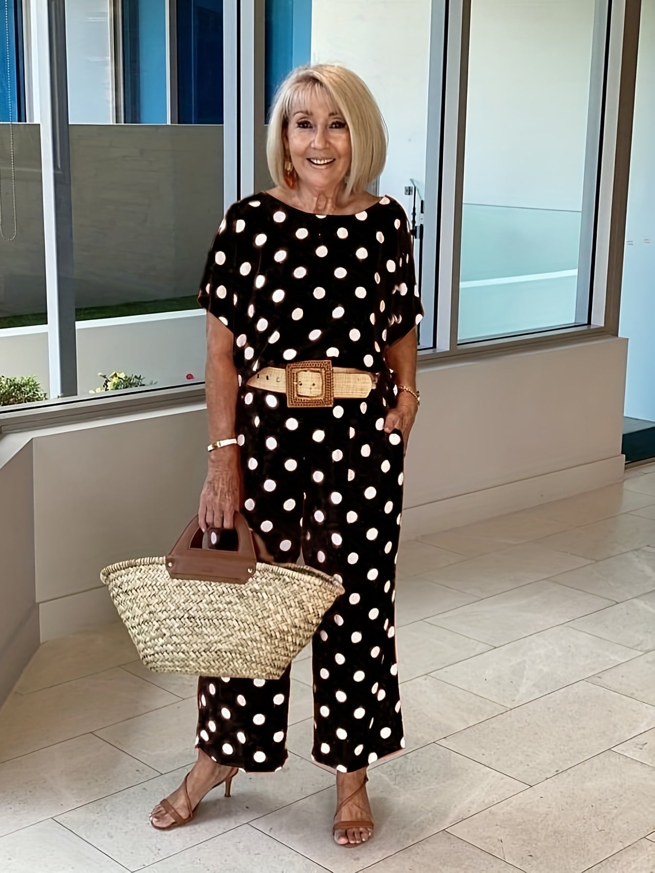 Sydney® | Polka dot shirt and pants set