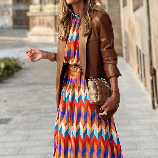 Zenaida® | Women's geometric print midi dress