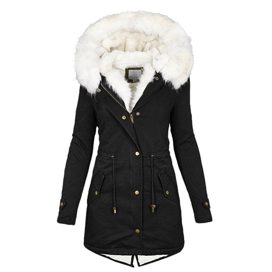 Wren® | Winterjoy Elegant winter jacket with hood and button detail