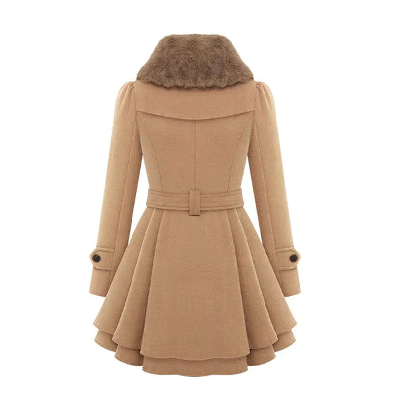 Alicia® | Chic trench coat with vegan fur