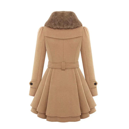 Alicia® | Chic trench coat with vegan fur