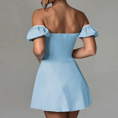 Thalia® | Summery mini dress in light blue