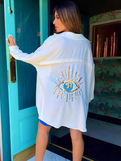 Tiffany® | Beach shirt with Turkish eye