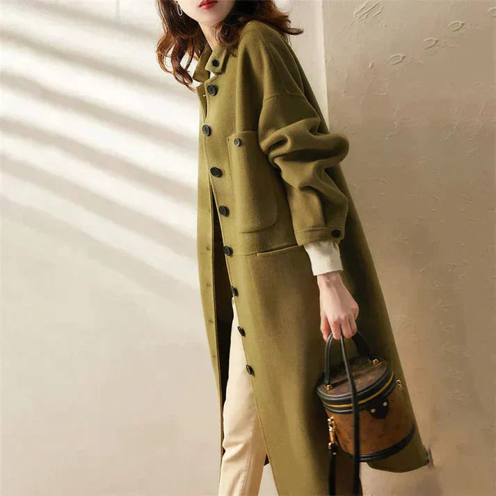 Silvana® | Elegant trench coat with button placket