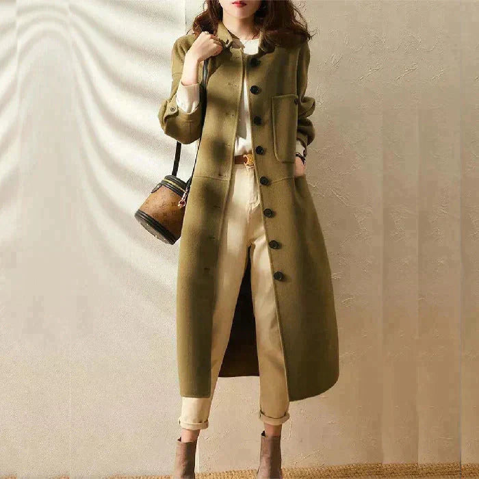 Silvana® | Elegant trench coat with button placket