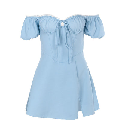 Thalia® | Summery mini dress in light blue