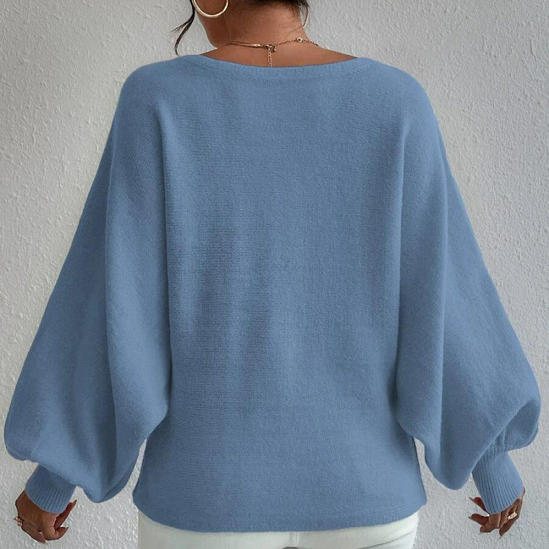 Waleska® | Oversized knitted sweater with a wave pattern