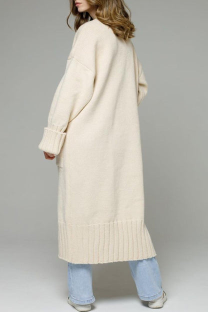 Tania® | Long open front cardigan with pockets