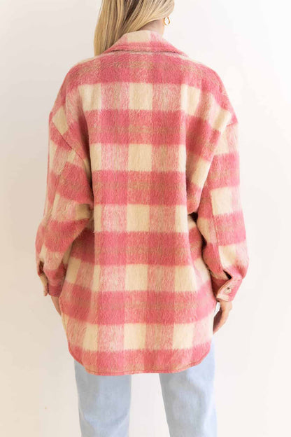 Tereza® | Checked mohair coat with buttons