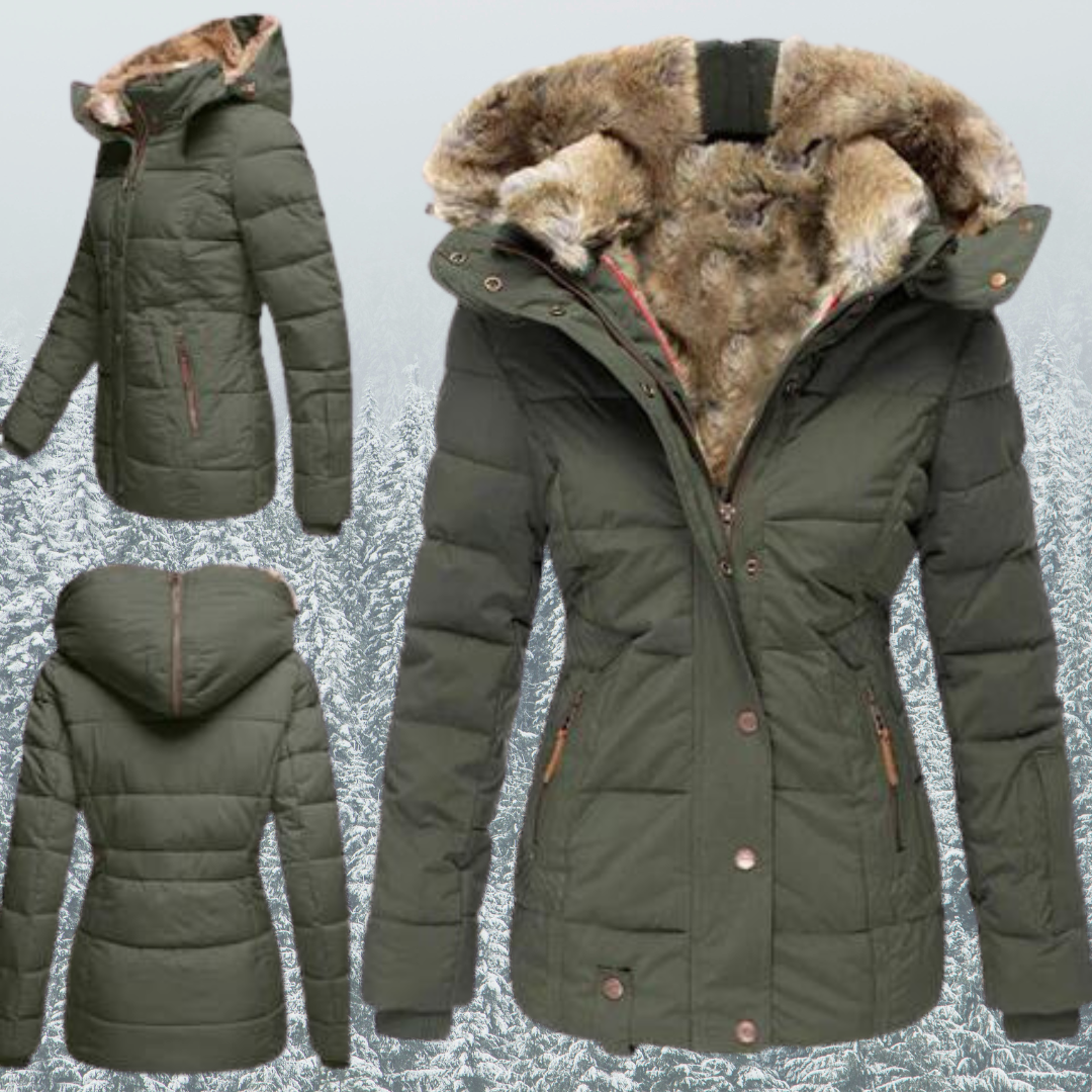 Tahlia® | Warm winter jacket with removable fur collar