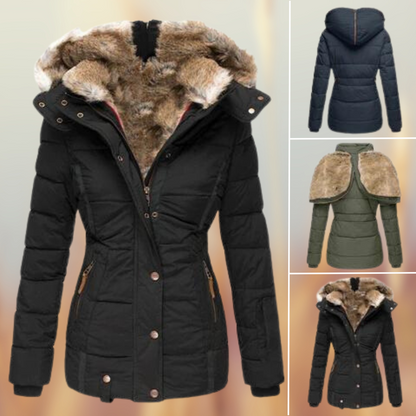 Tahlia® | Warm winter jacket with removable fur collar