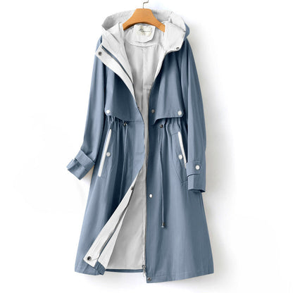 Zoe® | Trench coat with hood, drawstring and raglan sleeves