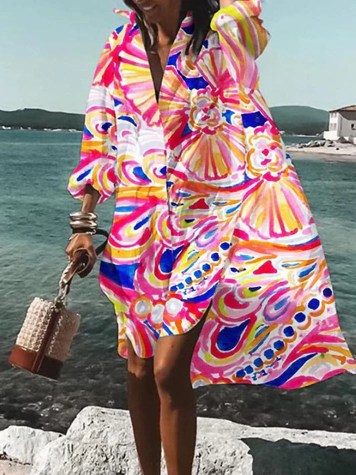 Tamar® | Wide, colorful dress with summery patterns