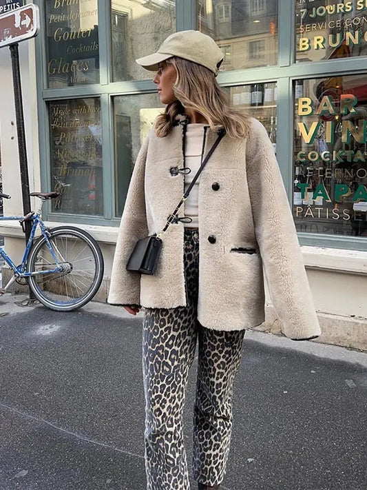 Yadira® | Fluffy long coat with pockets