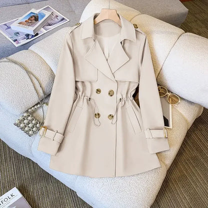 Poppy® | Elegant mid-length trench coat for women in a small size