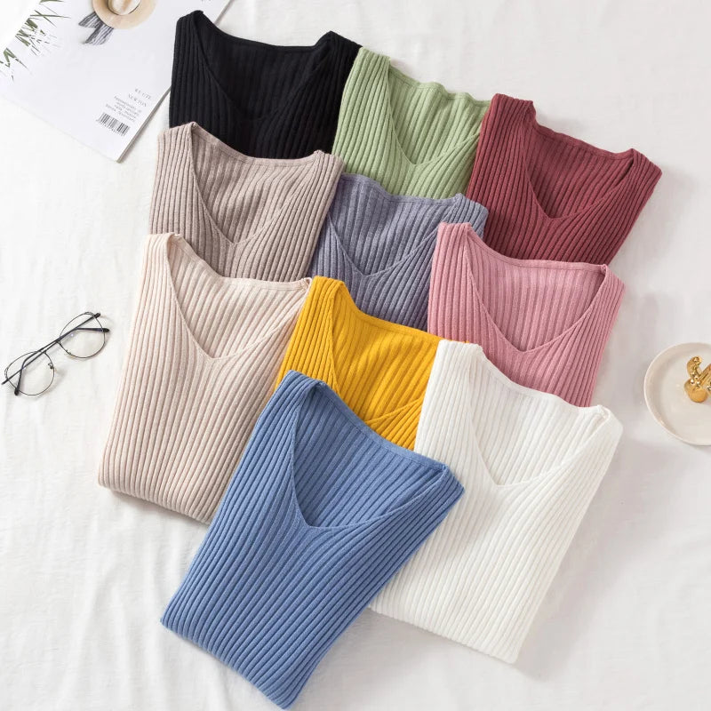 Teodora® | Casual women's sweater with V-neck