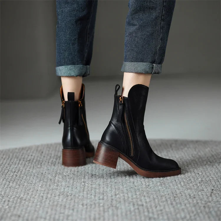 Vera® | High quality leather ankle boots