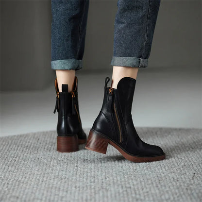 Yolanda® | Elegant leather ankle boots