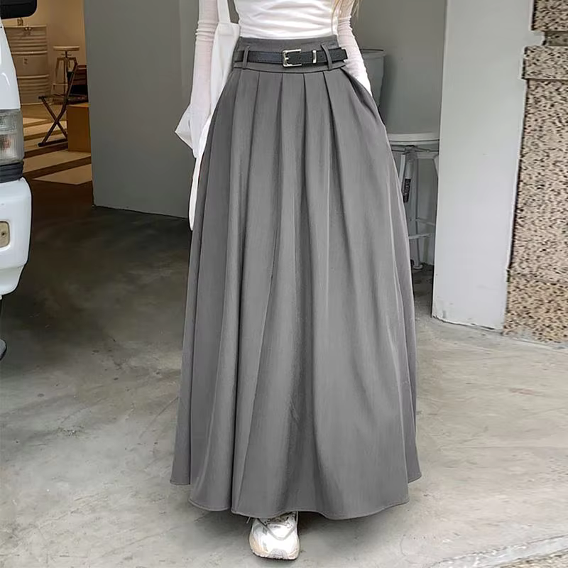 Susana® | Long pleated high waist skirt