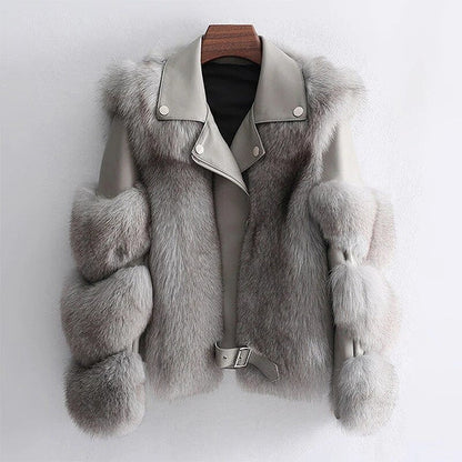 Pilar® | Arctic luxury leather jacket with fur